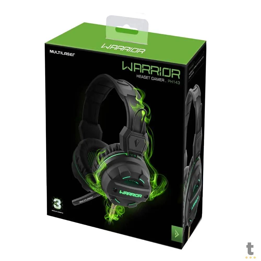 Headset Gamer Warrior Magne P2+USB Verde - PH143 Truedata