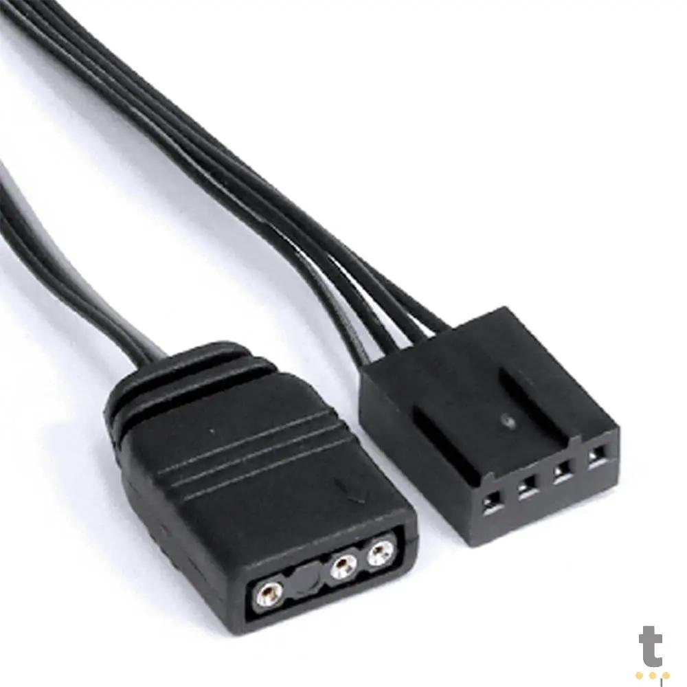 Kit 3x Cooler Fan Para Gabinete PCYes Sangue Frio 3 ARGB Black Vulcan 120mm + Controladora - K3ARGBSF3BR Truedata