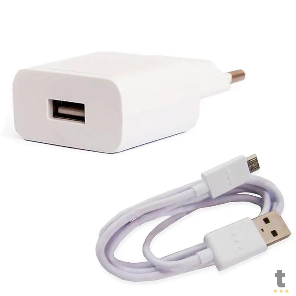 Kit Carregadores Usb - Carregador de Tomada Usb + Cabo Micro Usb Salcomp Branco - S11D38KIT Truedata