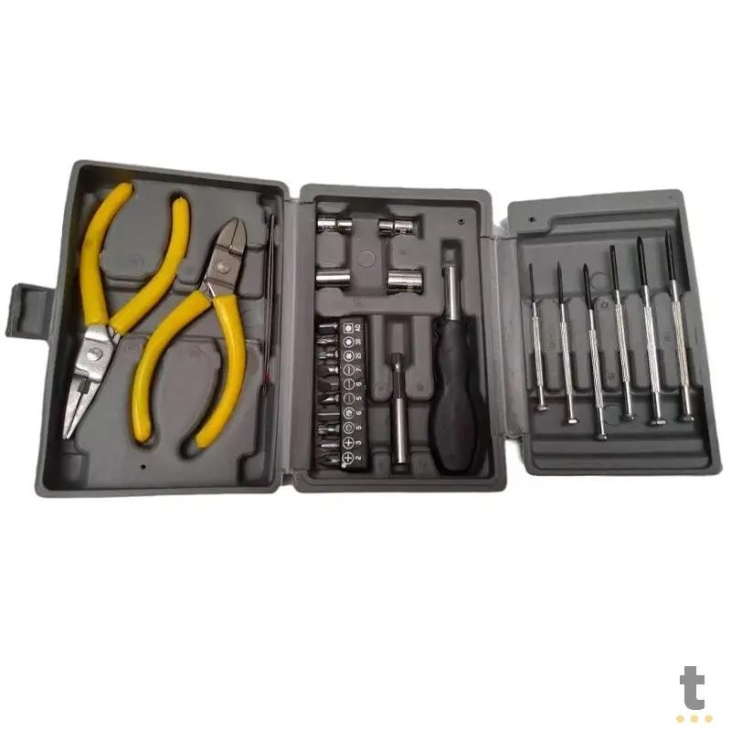 Kit De Ferramentas 26 Chaves Fenda E Alicate Informática Truedata