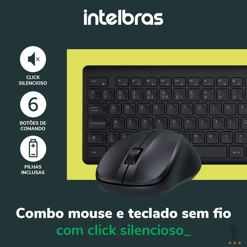 Kit Teclado E Mouse Sem Fio Intelbras CSI50 - 4294200 Truedata