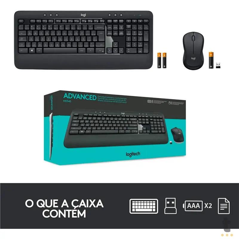 Kit Teclado E Mouse Sem Fio Logitech Mk540 - 920-008674 Truedata