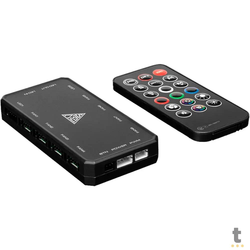 Kit c/ 3 Cooler Fan ARGB para Gabinete Gamdias Aeolus C/ Controlador 08 Pinos 120mm - AEOLUS M3-1203R Truedata