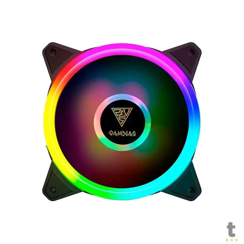 Kit c/ 4 Cooler Fan para Gabinete Gamdias Aeolus RGB 120mm - M2-1204 Truedata