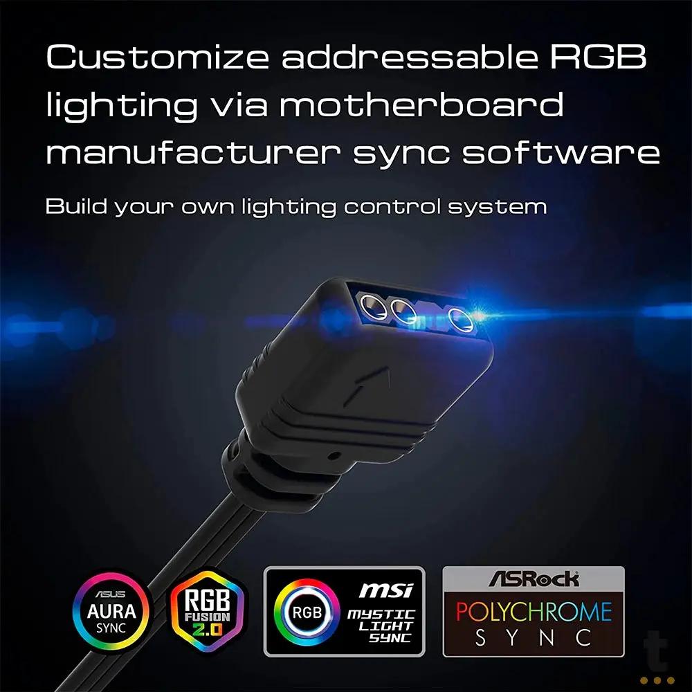 Kit c/ 5 Cooler Fan para Gabinete Gamdias Aeolus RGB 120mm Preto - M2-1205R Truedata