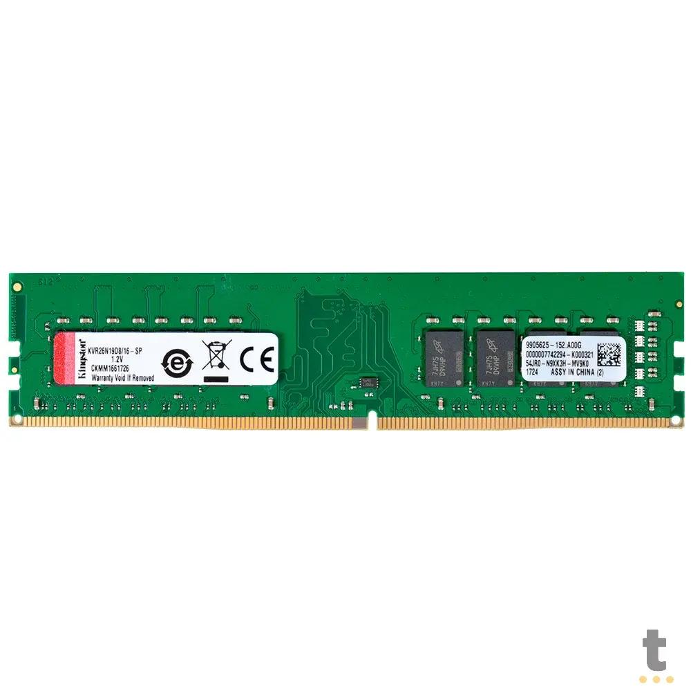 Memoria Ddr4 16gb 2666mhz Kingston - KVR26N19D8/16 Truedata