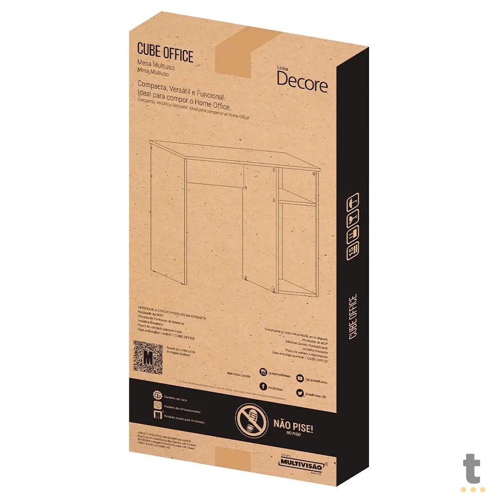 Mesa Para Computador Cube Office Preta Multivisão - 75783 Truedata