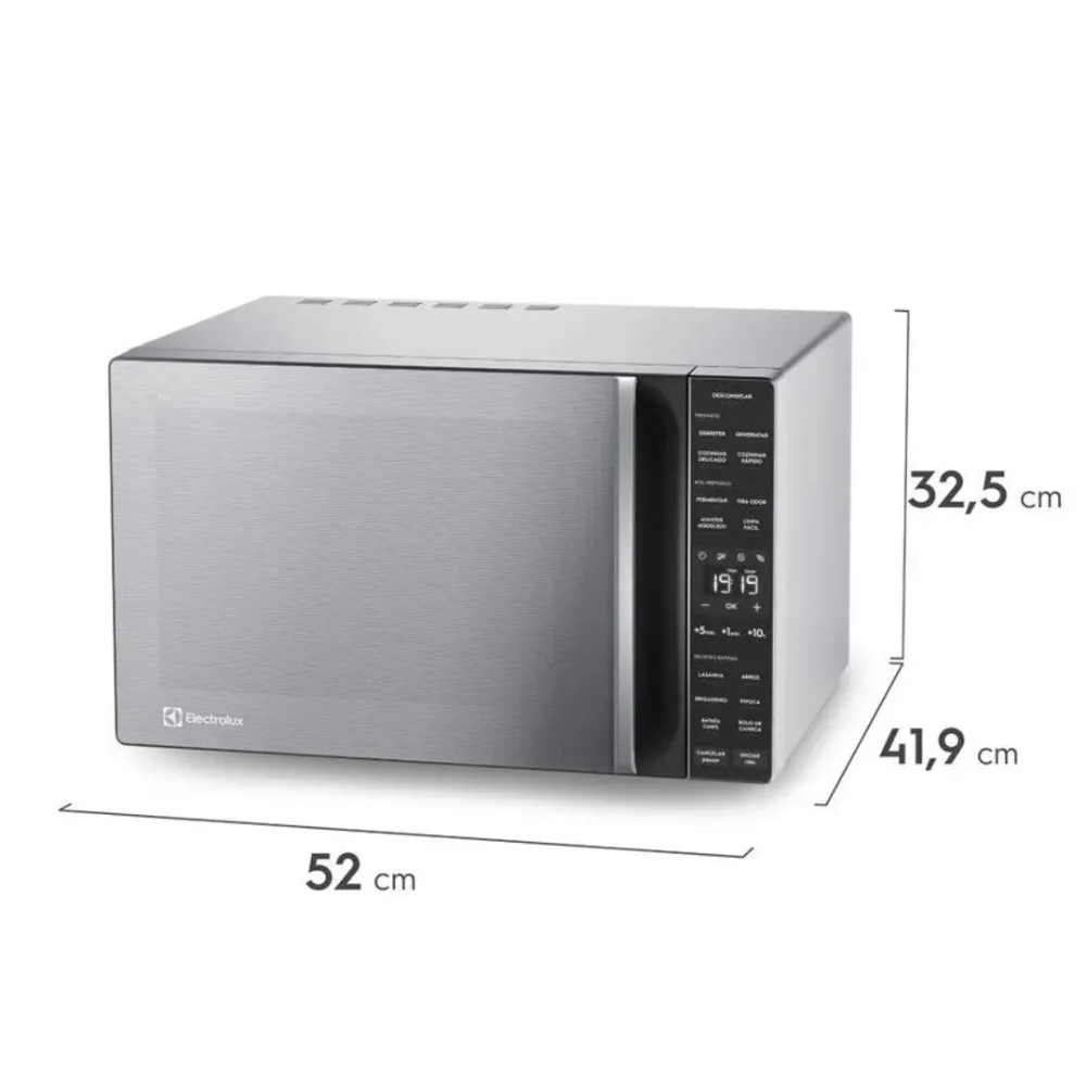 Micro-Ondas 36L Efficient com Descongelamento Assistido ME36S 127V Prata - Electrolux