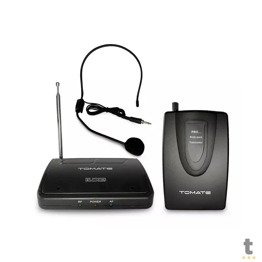 Microfone Auricular Profissional Wireless Sem Fio Tomate - MT-2201 Truedata