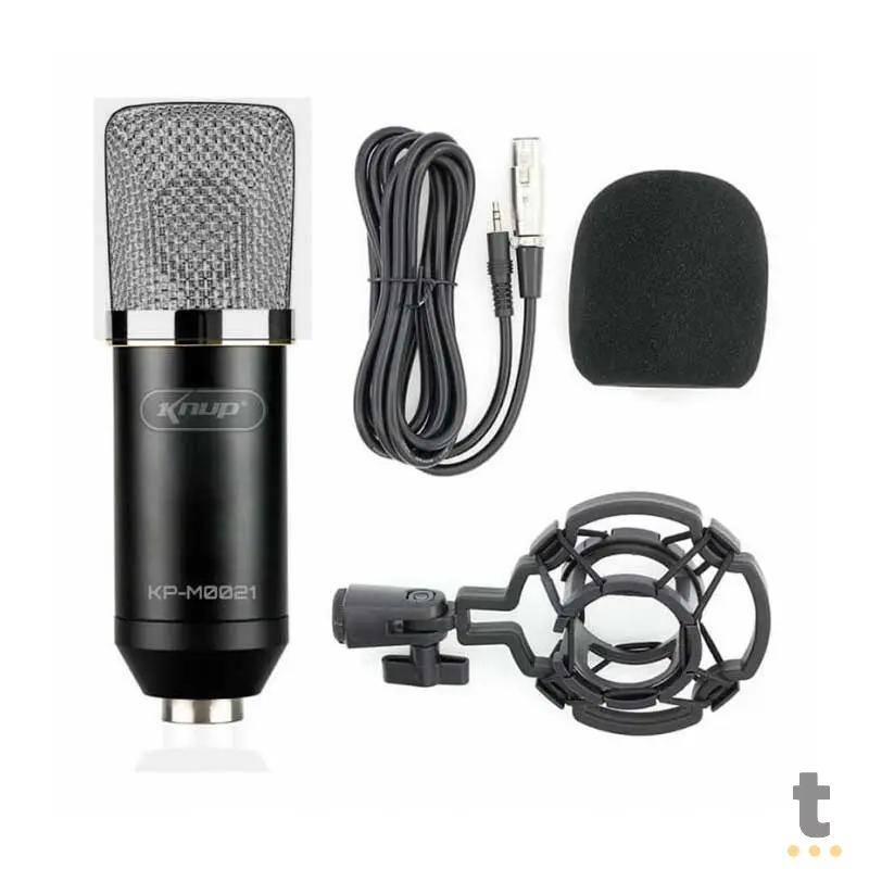 Microfone Condensador Unidirecional 20Khz Com Fio P2 P10 Alta Definicao Knup Kp-M0021 Truedata