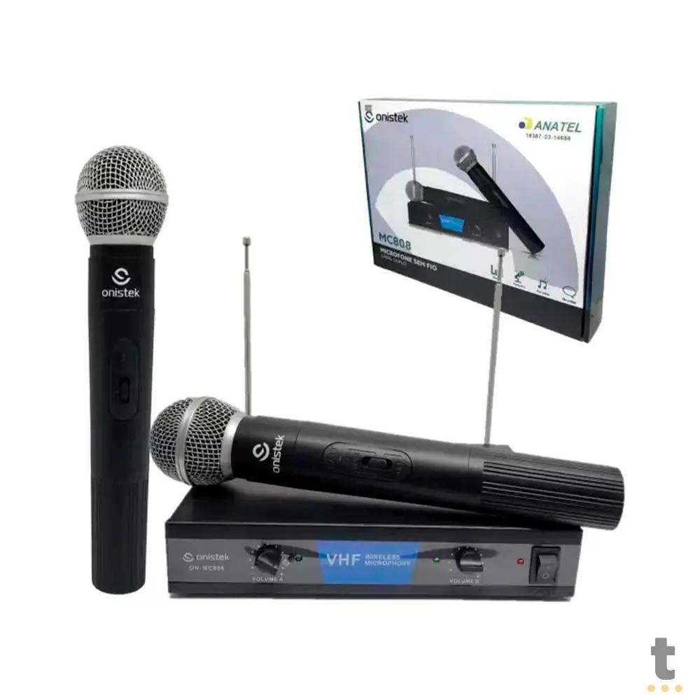 Microfone Sem Fio Profissional Onistek Canal Duplo - MC808 Truedata
