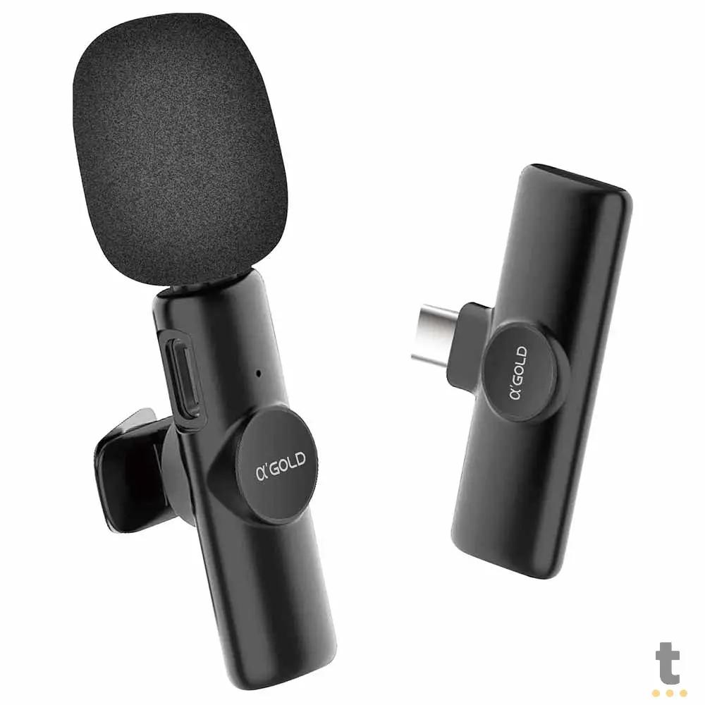 Microfone Sem Fio Wireless Lapela Tipo C - MCF-03 Truedata