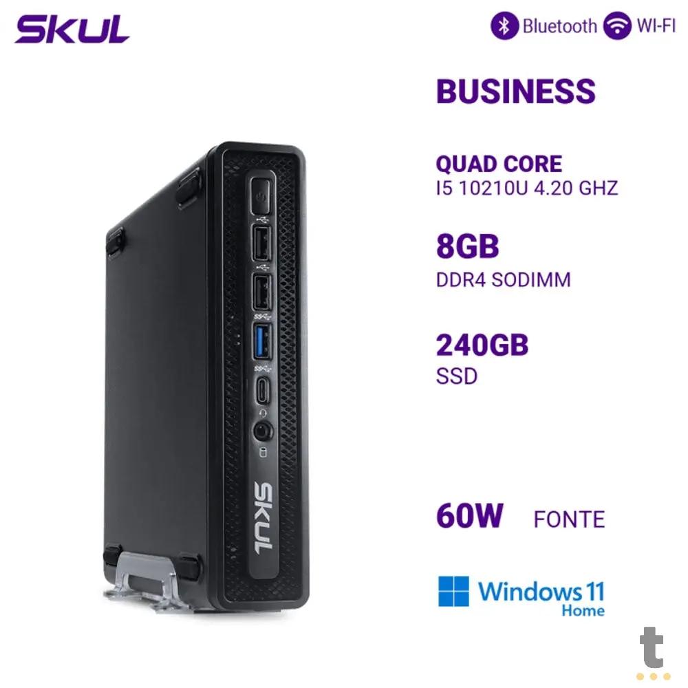 Mini Computador Skul B500 Intel I5-10210U 4.2Ghz 4gb Ssd 240gb Fonte 60w W11 Home - 185138 Truedata
