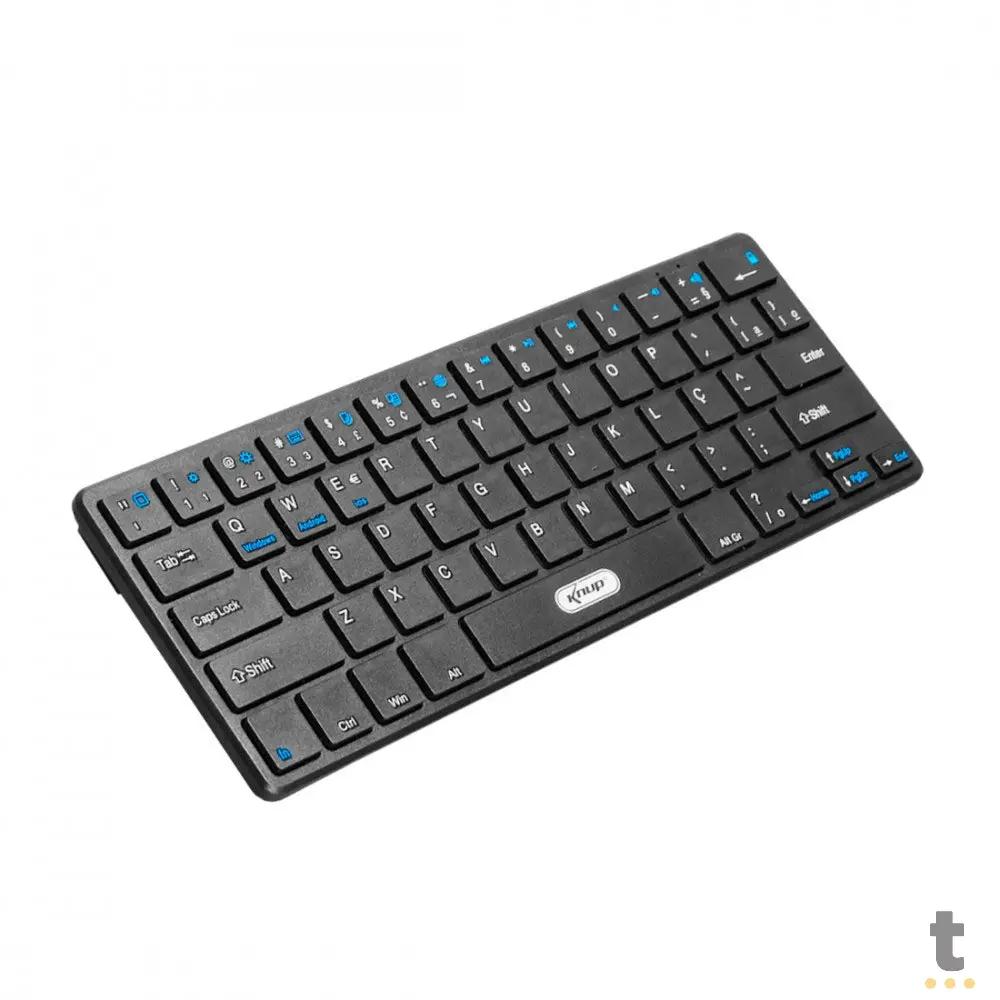 Mini Teclado Sem Fio Knup Bluetooth Multi-Device Preto - KP-TE109 Truedata
