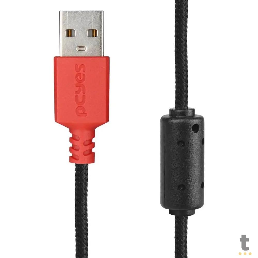 Mouse Gamer PCYes Gaius 6 Botoes 12400dpi RGB Preto - PMGGBV Truedata