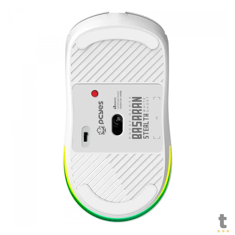 Mouse Gamer Sem Fio PCYes Basaran White Ghost 6 Botões 10000dpi RGB Branco - PMGBRSTWG Truedata
