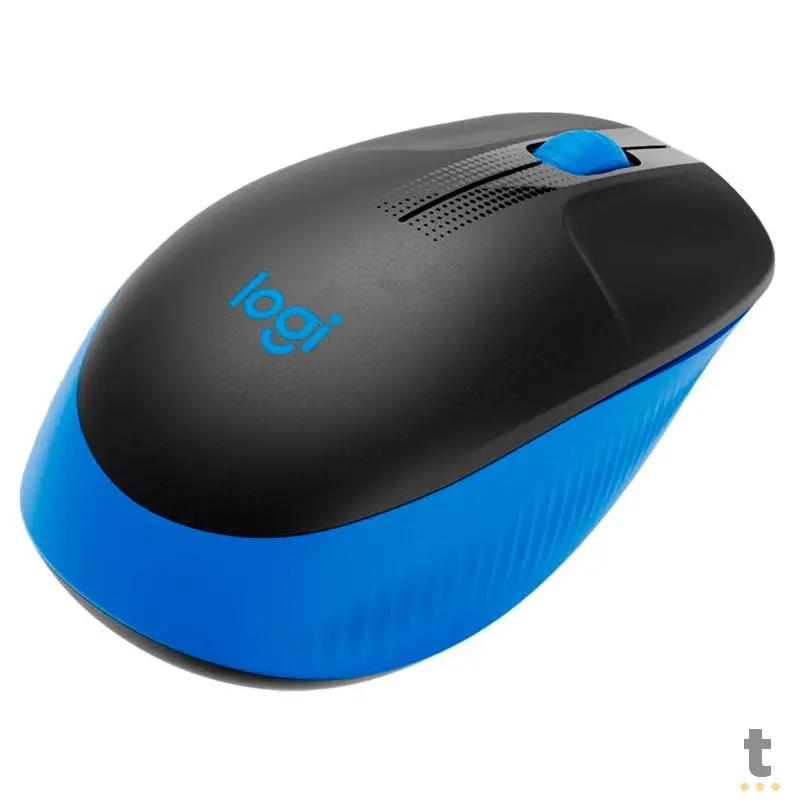 Mouse Sem Fio Logitech M190 Azul / Preto - 910-005903 Truedata
