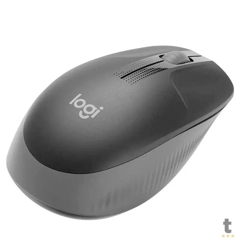 Mouse Sem Fio Logitech M190 Cinza / Preto - 910-005902 Truedata