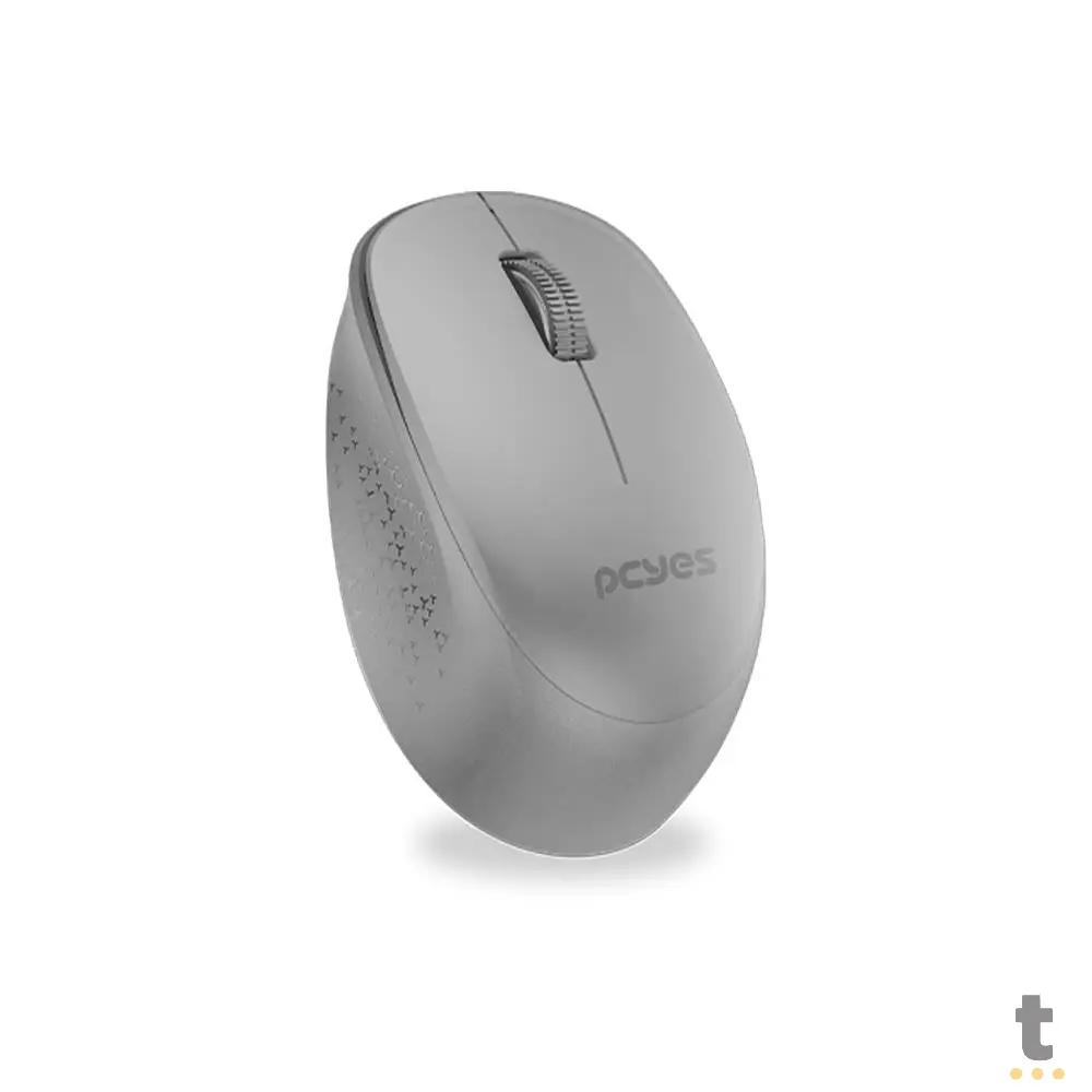 Mouse Sem Fio PCYes Mover Silent Click 1600 Dpi - Cinza Truedata