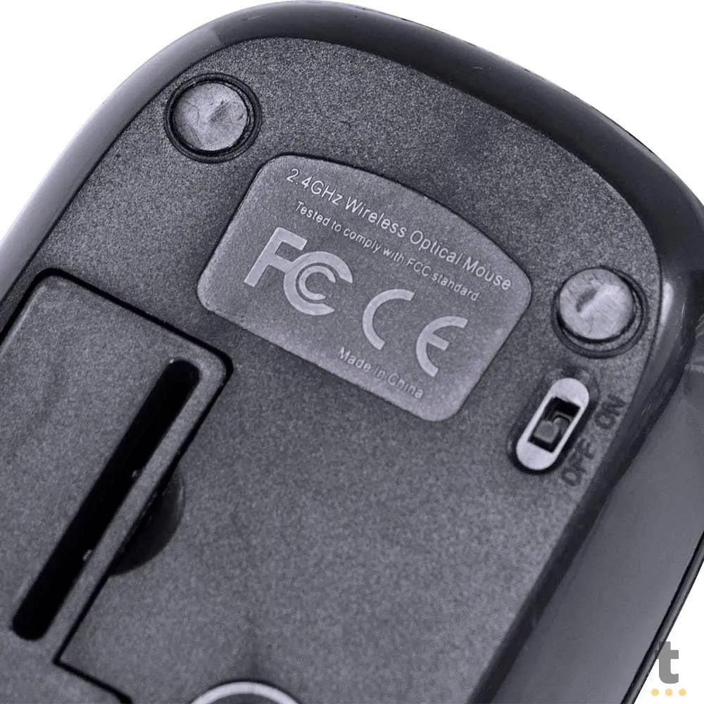 Mouse Sem Fio Wireless Dynamik Flat Vinik Preto 2.4Ghz 1200dpi Usb - DM100 Truedata