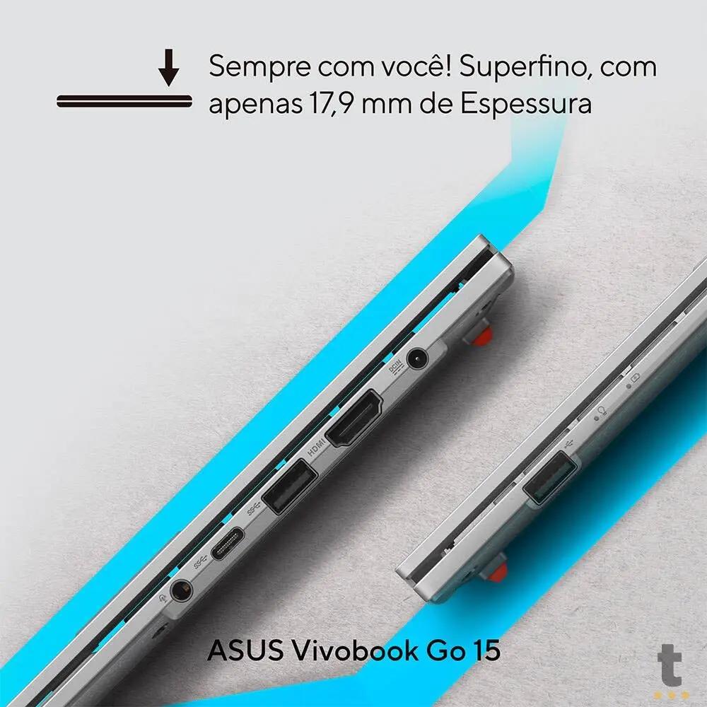 Notebook Asus Vivobook Intel Core I3-N305 4gb 256gb Ssd 15.6 Pols Prata Win11 Home - E1504GA-NJ441W Truedata