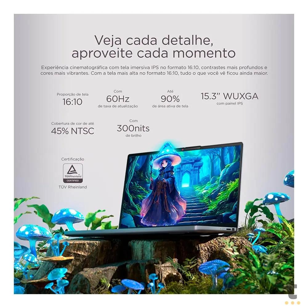 Notebook Lenovo Ideapad Slim 3 Intel Core i5-13420H 8gb 512Gb Ssd 15.3 Pols Win11 Home Cinza - 15IRH10 Truedata