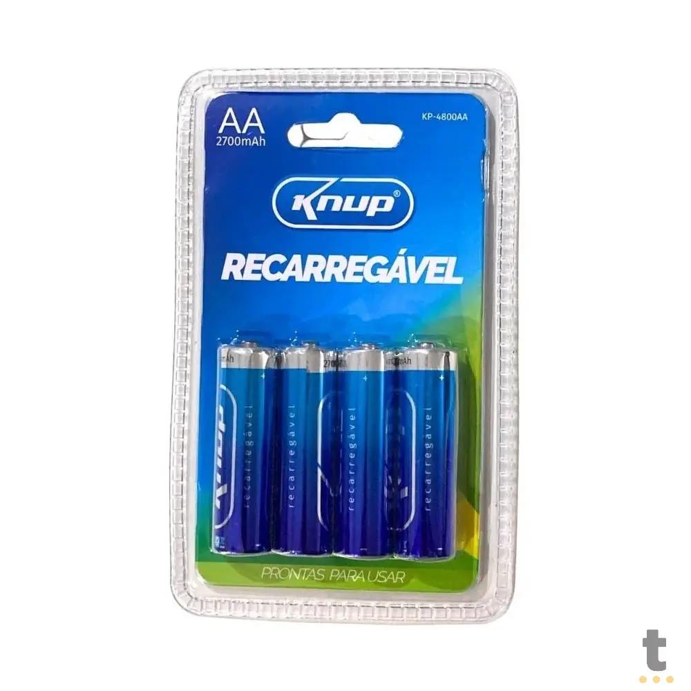 Pilha Recarregável AA 2700mah Knup (Blister C/ 4 Pilhas) - KP-4800AA Truedata