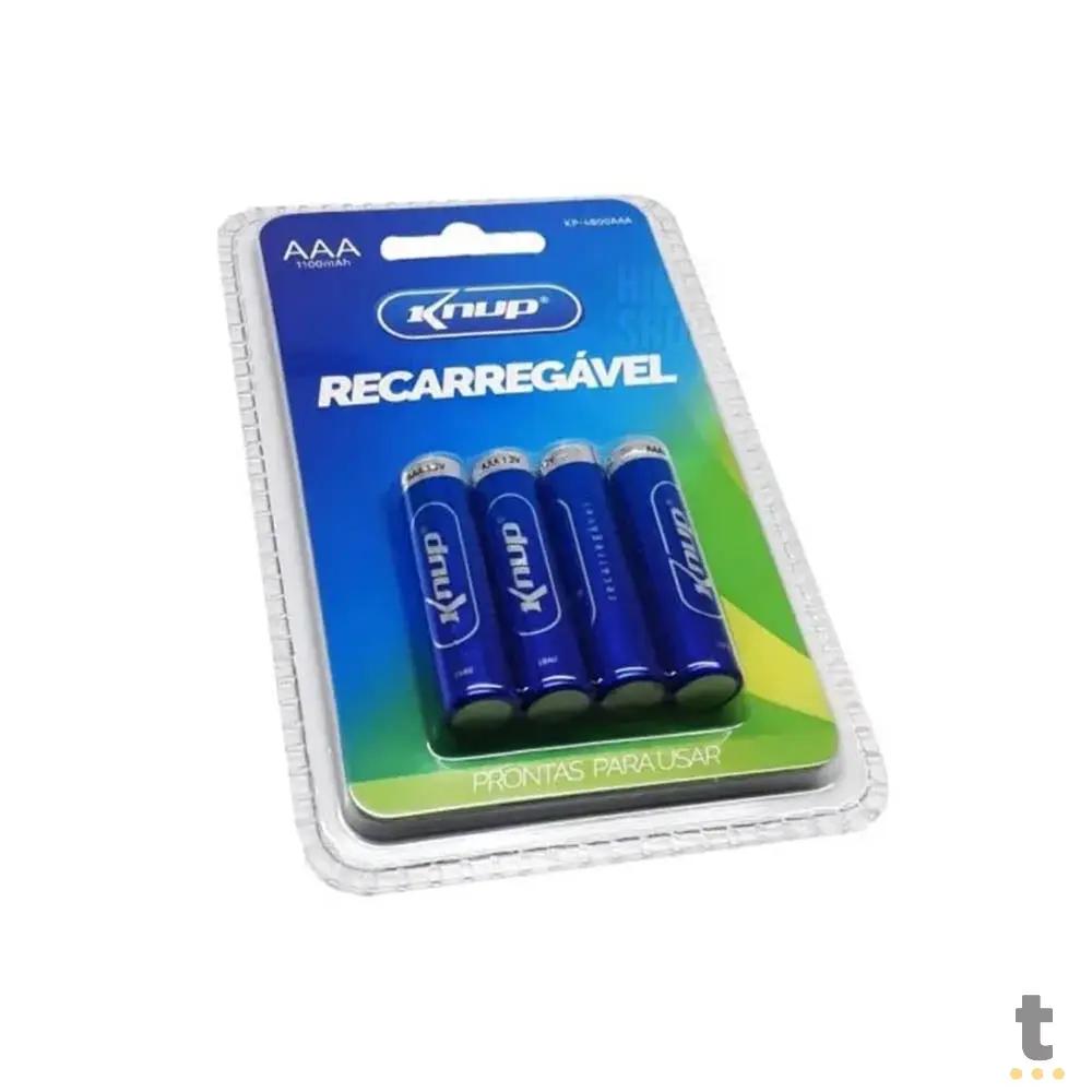 Pilha Recarregável AAA 1100mah Knup (Blister C/ 4 Pilhas) - KP-4800AAA Truedata