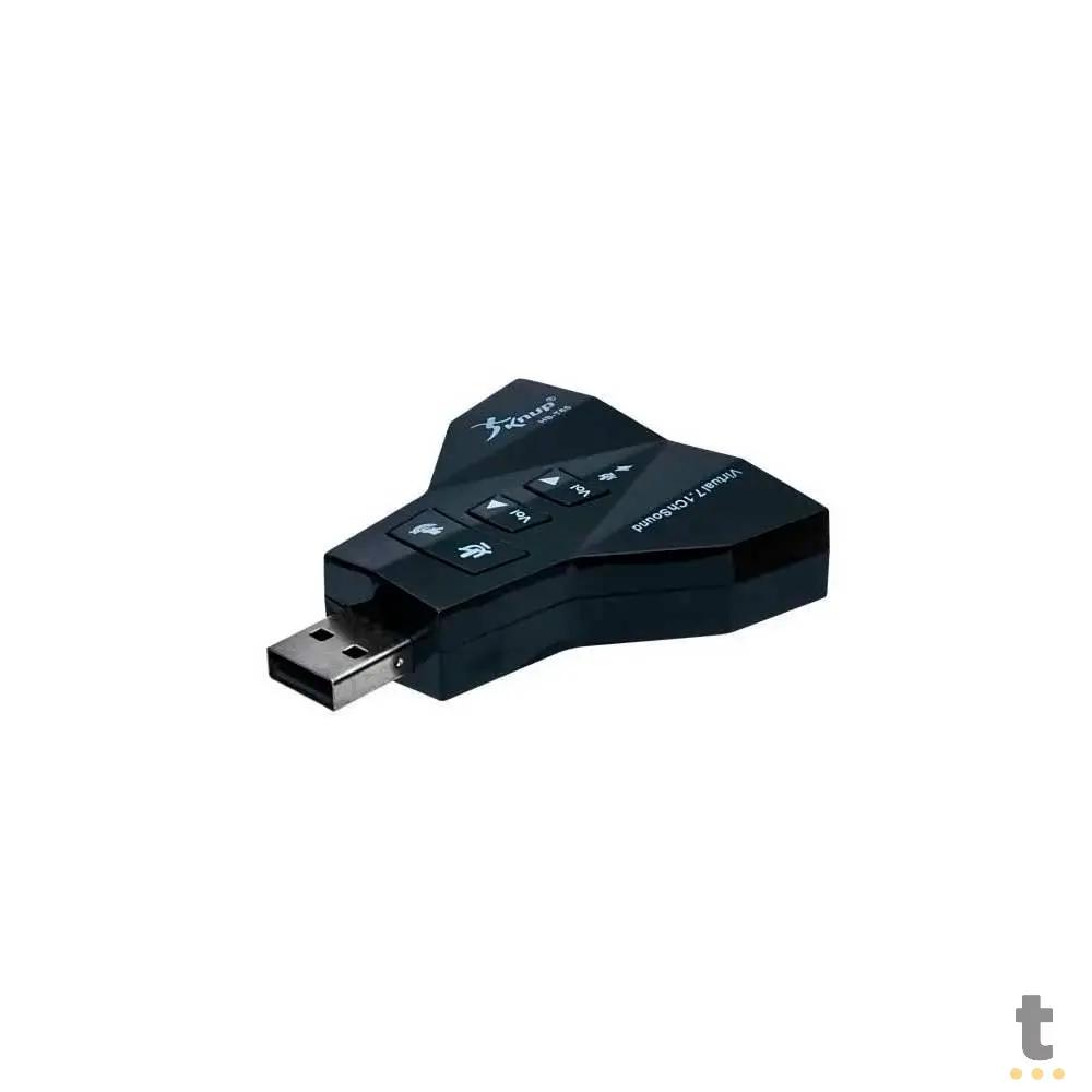 Placa De Som Usb P2 Knup T65 7.1 Digital Truedata