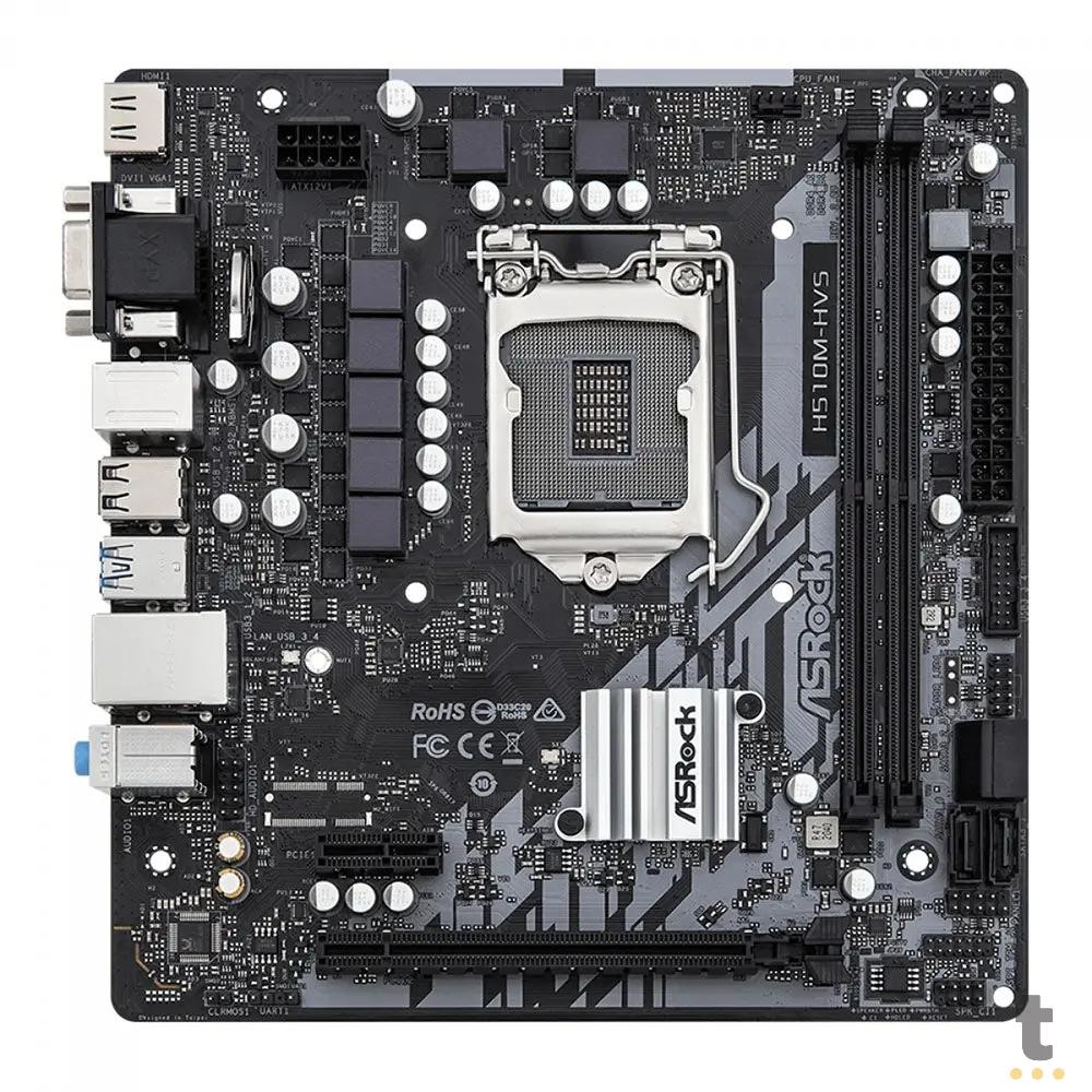 Placa Mae AsRock H510M-HVS V2.0 Atx Lga 1200 Ddr4 3200Mhz Hdmi USB D-Sub (10a e 11a Geração) Truedata
