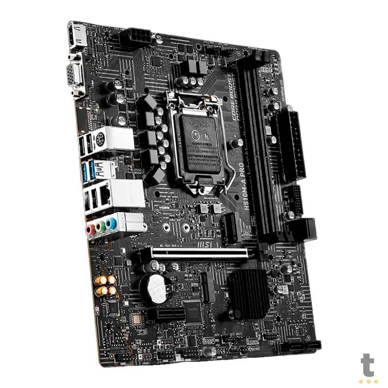 Placa Mae MSI H510M-A PRO Matx Lga 1200 Ddr4 3200Mhz Hdmi VGA M.2 (10a e 11a Geração) - 911-7D22-057 Truedata