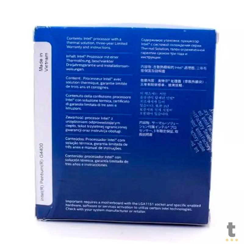 Processador Intel Pentium G4560 3.5ghz 3mb Cache Lga 1151 -Bx80677g4560 Truedata