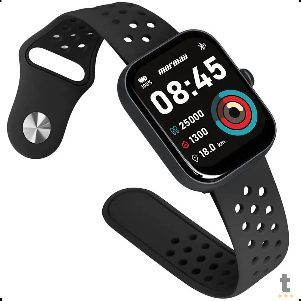 Relógio de Pulso SmartWatch Mormaii Life Preto - MOLIFEUAI/8P Truedata