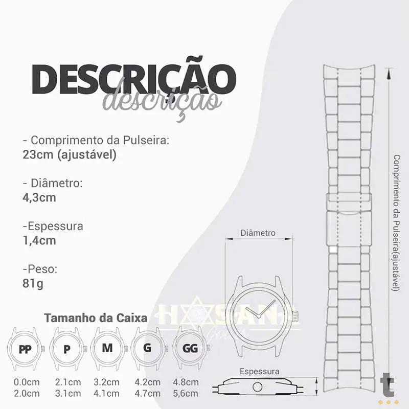 Relógio de Pulso SmartWatch Seculus em Malha de Aço - 79003LPSVDA2 Truedata