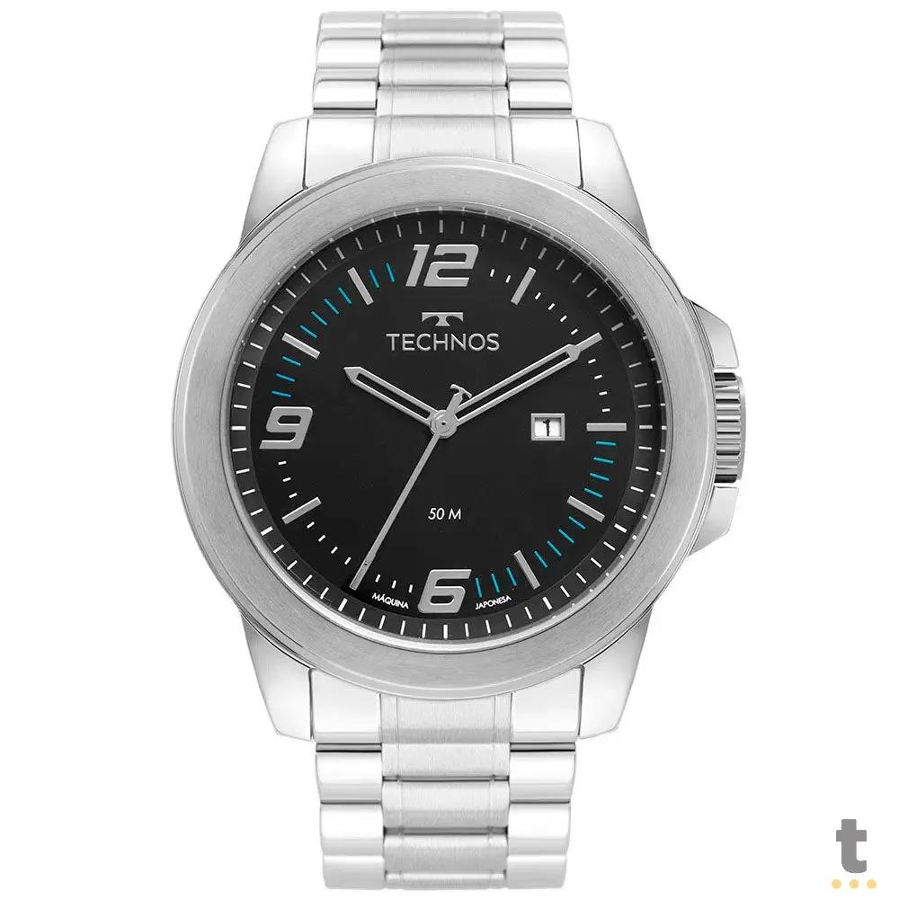 Relógio de Pulso Technos Racer em Aço Prata - 2115MNY/1A Truedata