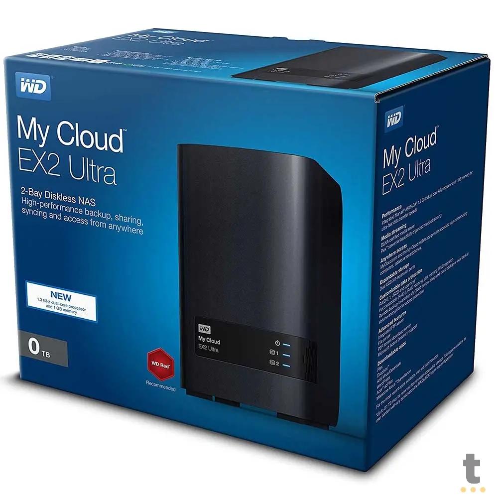 Storage Nas 2 Baias My Cloud EX2 WD Dual Core 1.3 Ghz 1Gb Ddr3 Western Digital - WDBVBZ0000NCH Truedata