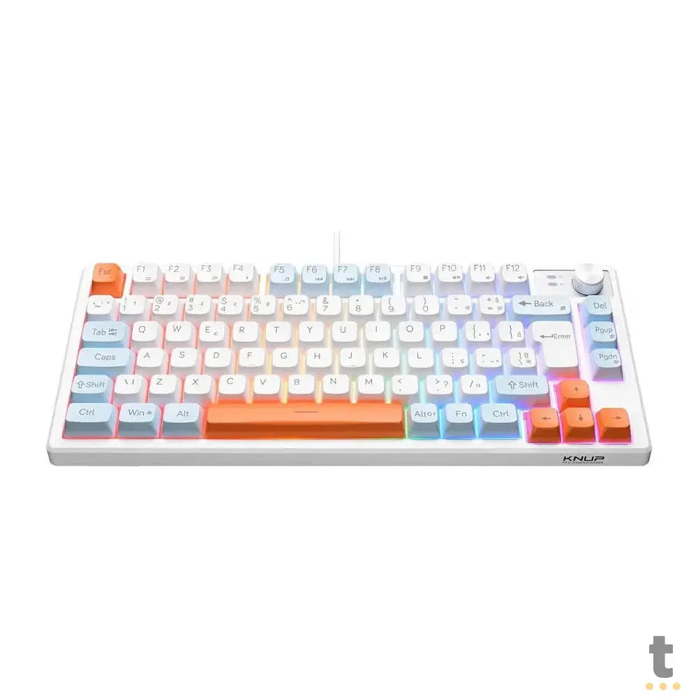 Teclado Gamer Knup C/ 19 Teclas Anti-Ghosting USB RGB ABNT2 Branco - KP-TE140 Truedata