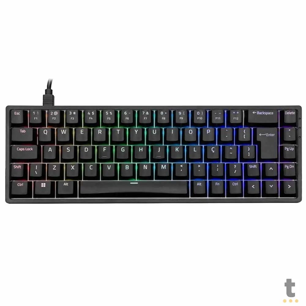 Teclado Gamer Mecanico Akko 3068S Switch Akko Orange RGB Preto Truedata
