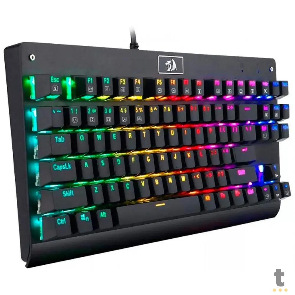 Teclado Gamer Mecânico Redragon Dark Avenger RGB Preto - K568RGB-2 - Switch Outemu Brown Truedata