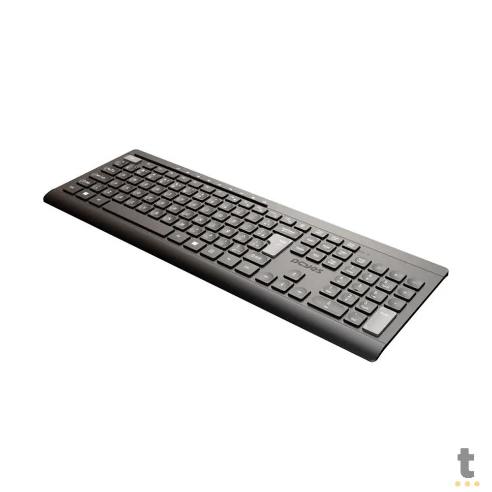 Teclado Sem Fio PCYes Soft Preto / Cinza - PTOSFWAB Truedata