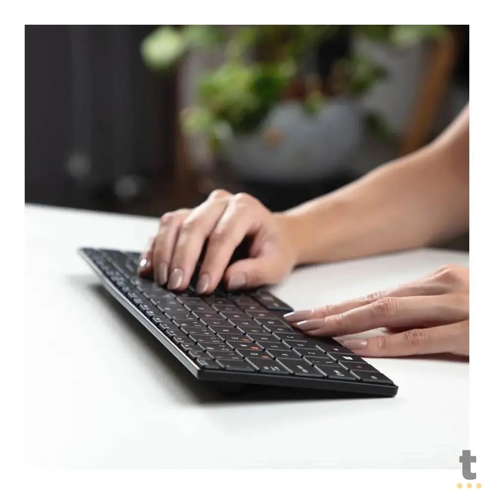 Teclado Sem Fio Slim Multi Bluetooth Multimídia Abnt - TC220 Truedata