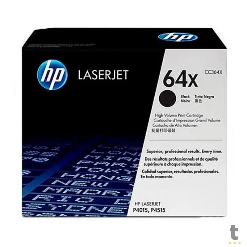 Toner Original Hp Cc364xd - 64xd Preto - 24.000 Paginas - Caixa C/ 2 -Sem Devolucao Truedata
