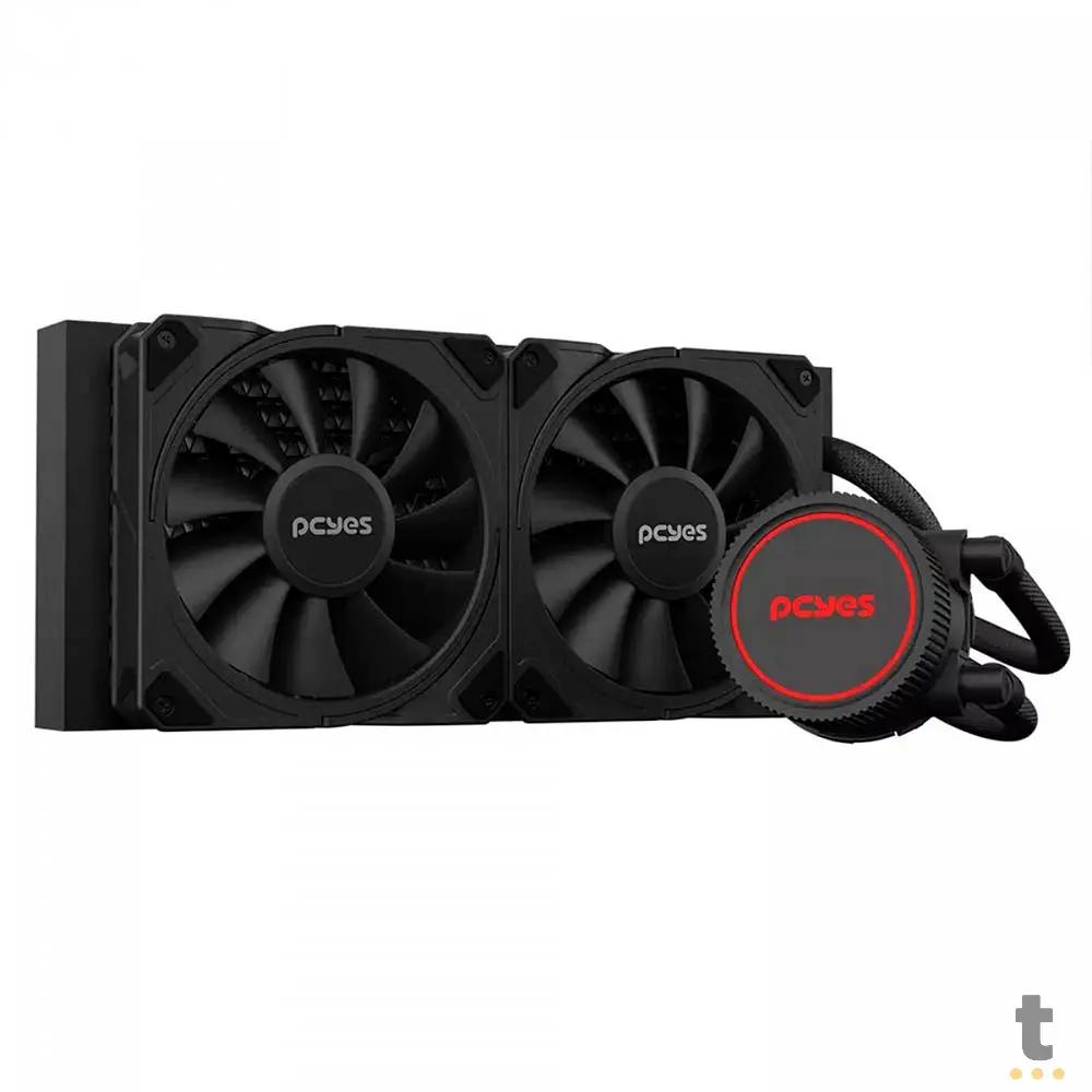 Water Cooler PCYes Sangue Frio 3 Dual Fan 240mm TDP 250W (Intel/AMD) Preto - WCSF3240BR Truedata