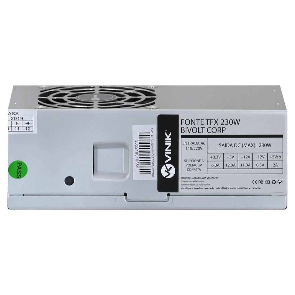 Fonte Real Atx para Gabinete Slim Tfx 230W PcYes - Vft230
