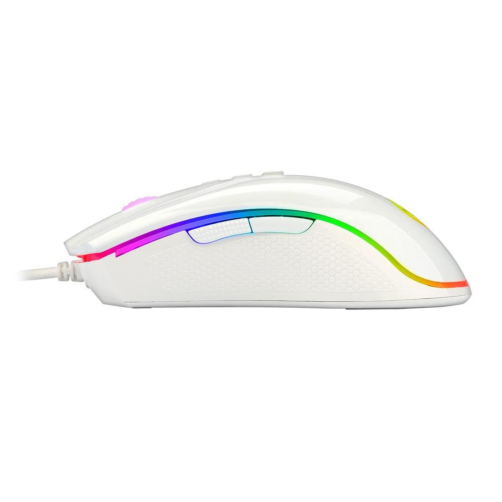 Mouse Gamer Redragon King Cobra Lunar Branco RGB - M711W-FPS