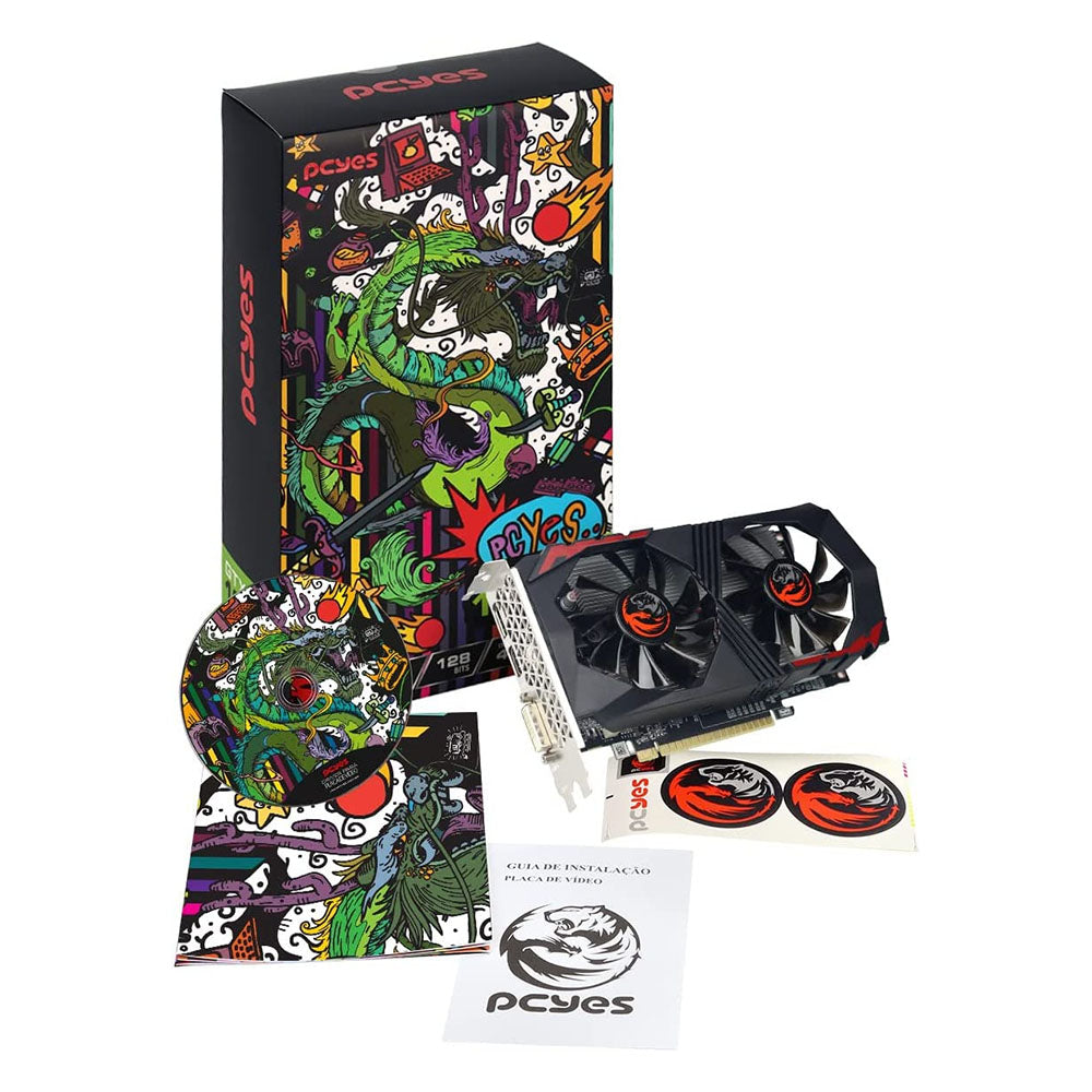 Placa De Video Pcyes Nvidia Geforce Dual Fan GTX 1050Ti 4gb GDDR5 128bits DisplayPort Hdmi Dvi - PVGTX1050TI4GBR5128 Truedata