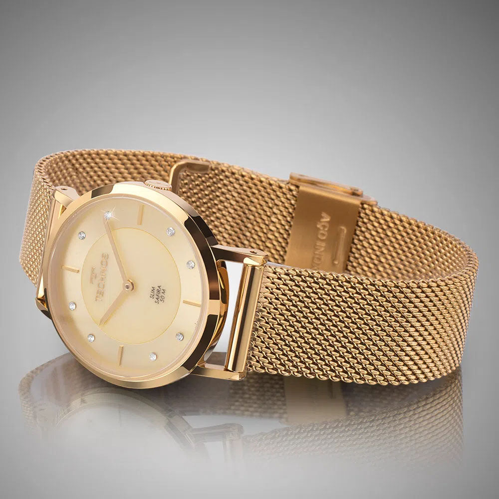 Relógio de Pulso Technos Slim em Aço Dourado - 2025LTX/1X