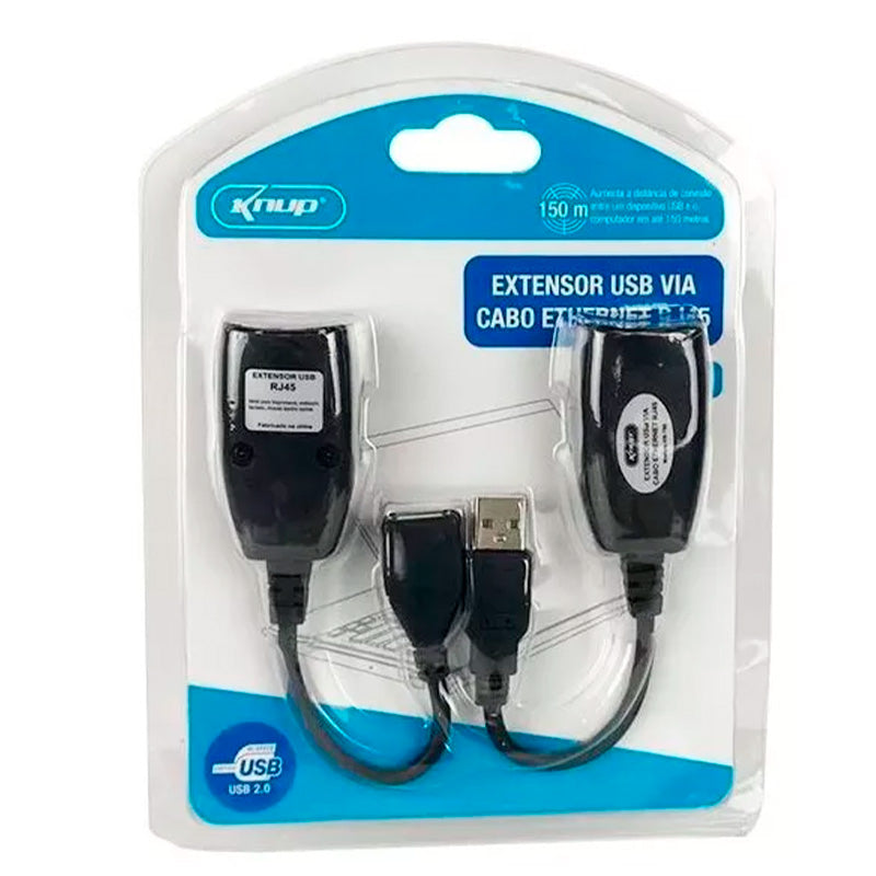 Cabo Extensor Usb Via Cabo Ethernet Rj45 Knup Hb-T88