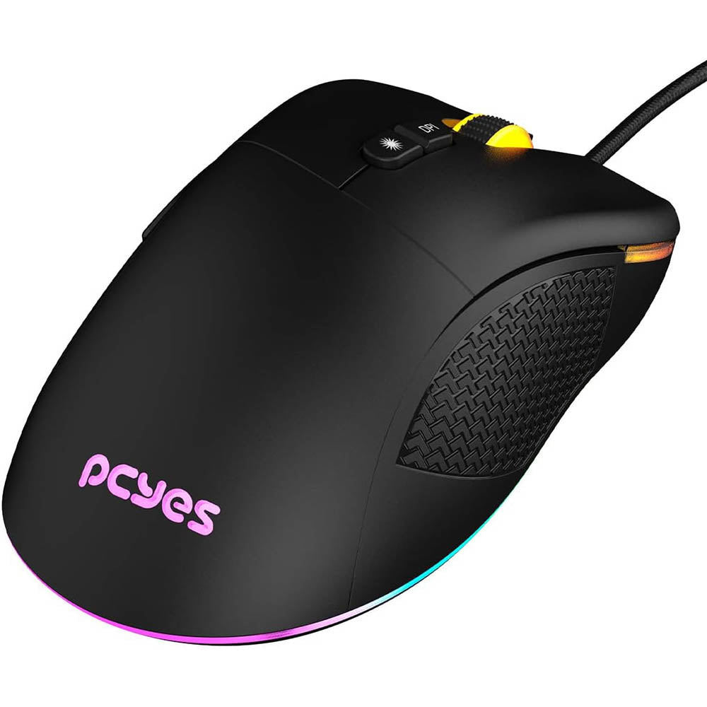 Mouse Gamer PCYes Gaius 6 Botoes 12400dpi RGB Preto - PMGGBV