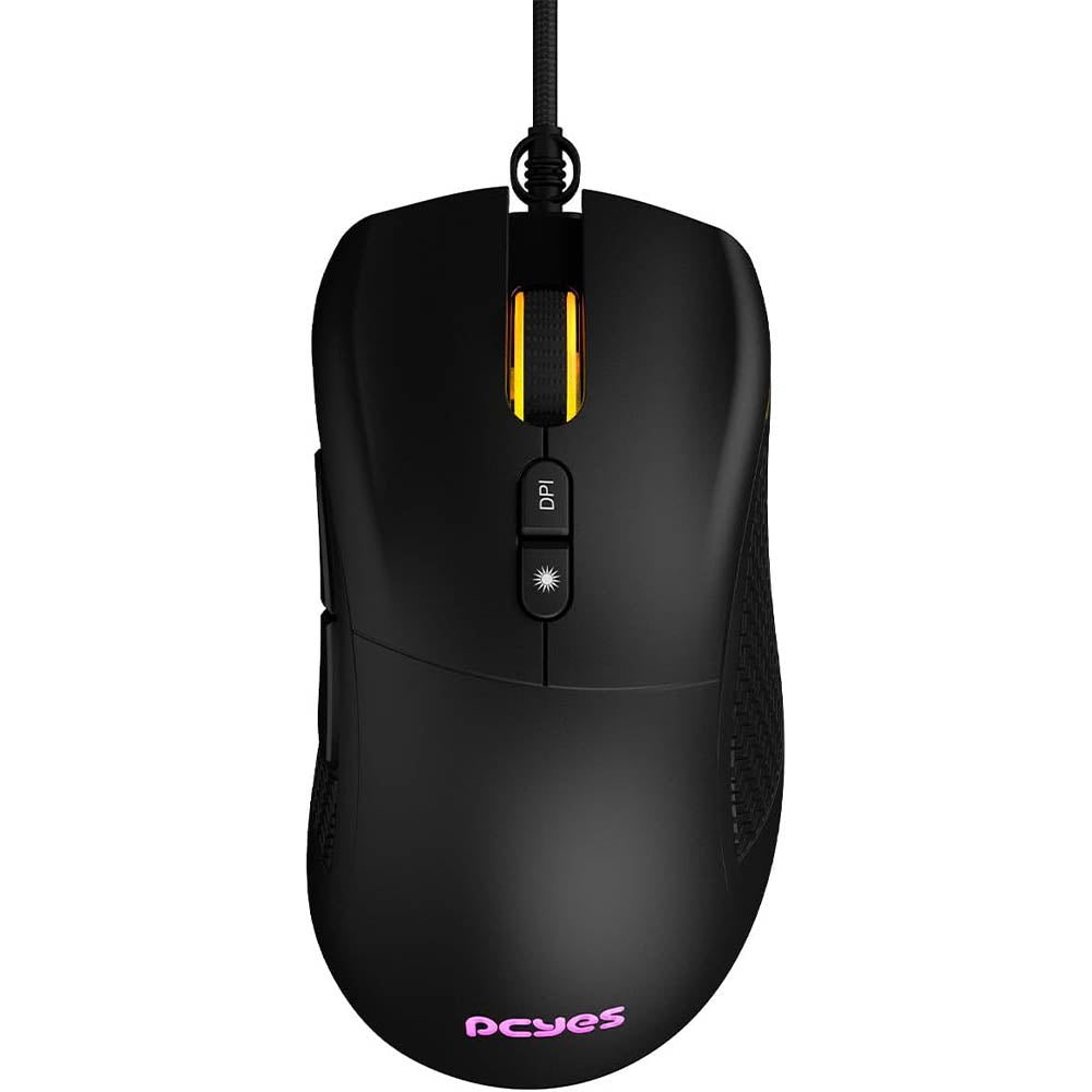 Mouse Gamer PCYes Gaius 6 Botoes 12400dpi RGB Preto - PMGGBV Truedata